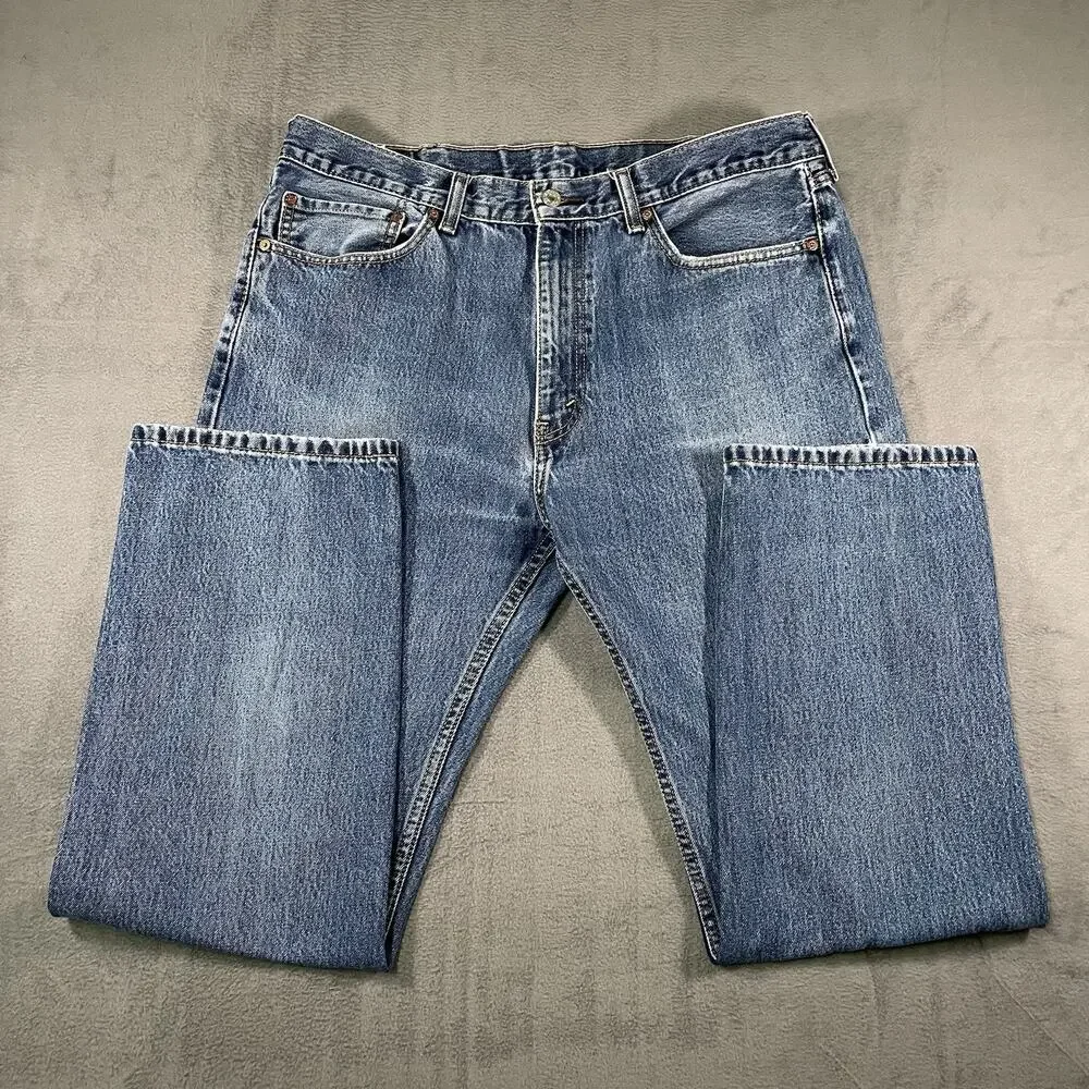 Levi’s 505 Jeans Blue Men’s W38 L32 Straight Leg Denim Classic Casual